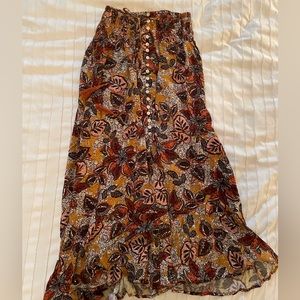 Patterned Maxi Skirt